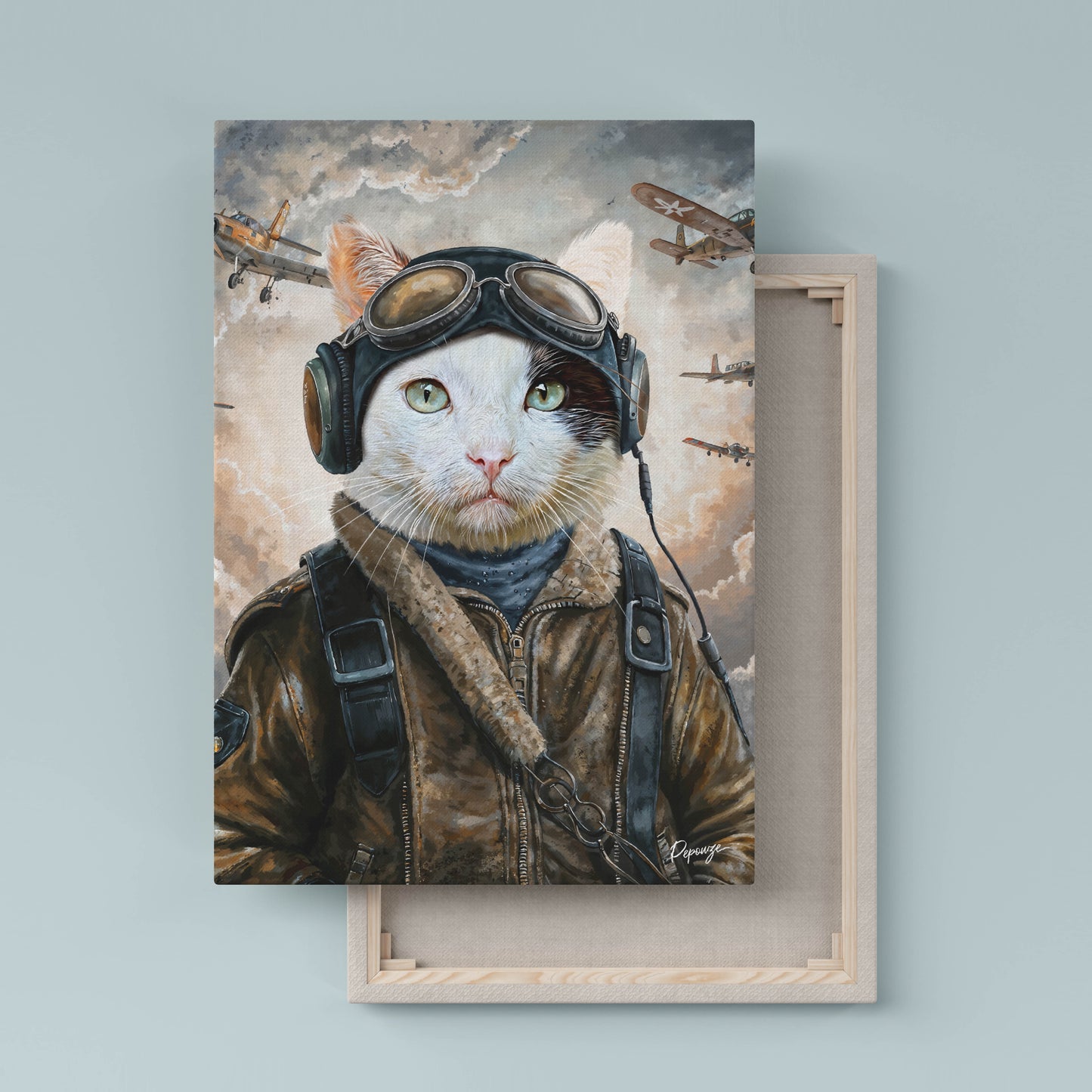 L'Aviateur - Portrait personnalisé Animal - Style Aventurier 🦊