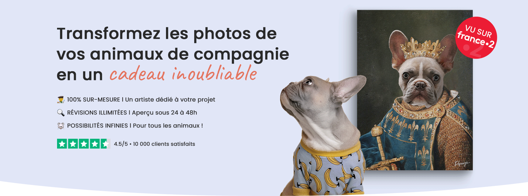 Transformez les photos de vos animaux de compagnie en tableau personnalisé