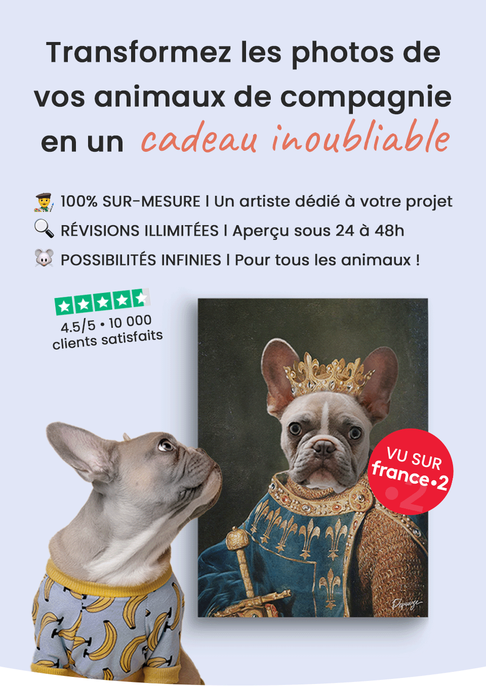 Transformez les photos de vos animaux de compagnie en tableau personnalisé