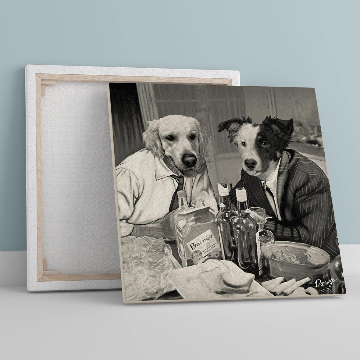Les Tontons Flingueurs - Portrait Iconique de vos Animaux