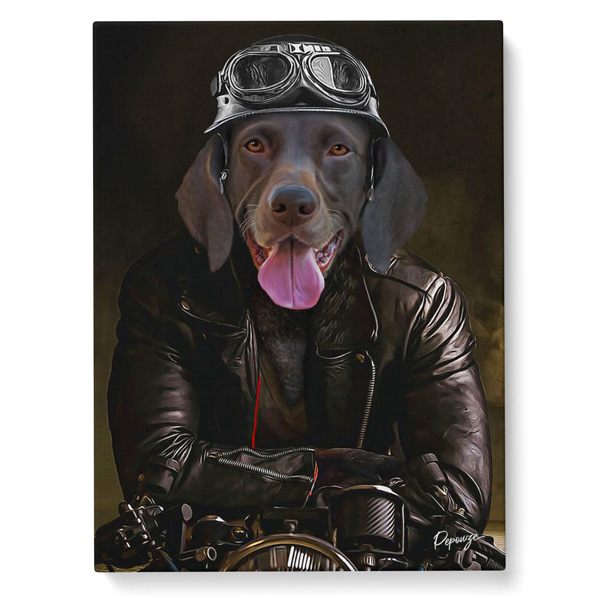 Le Motard - Portrait Biker de Votre Animal