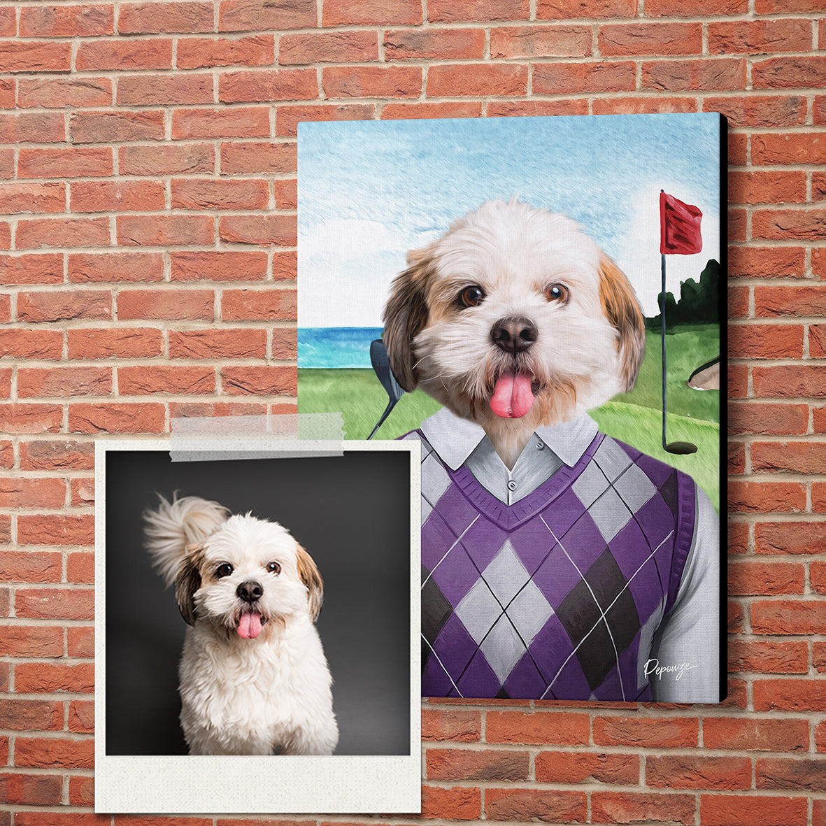Le Golfer - Portrait Sportif de votre Animal