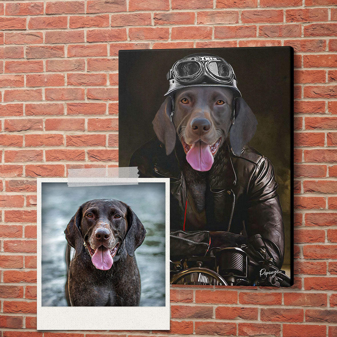 Le Motard - Portrait Biker de Votre Animal