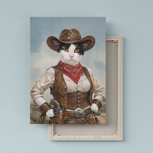 La Cowgirl - Portrait personnalisé Animal - Style Western 🤠