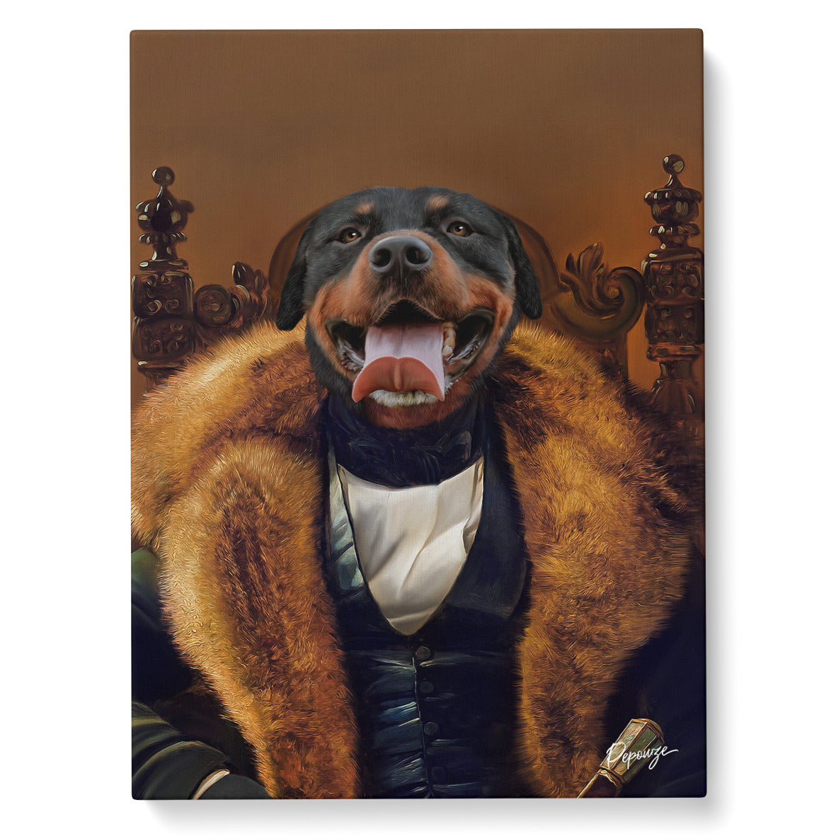 Portrait personnalisé de vos animaux | Aristocrate | Chien en Duc