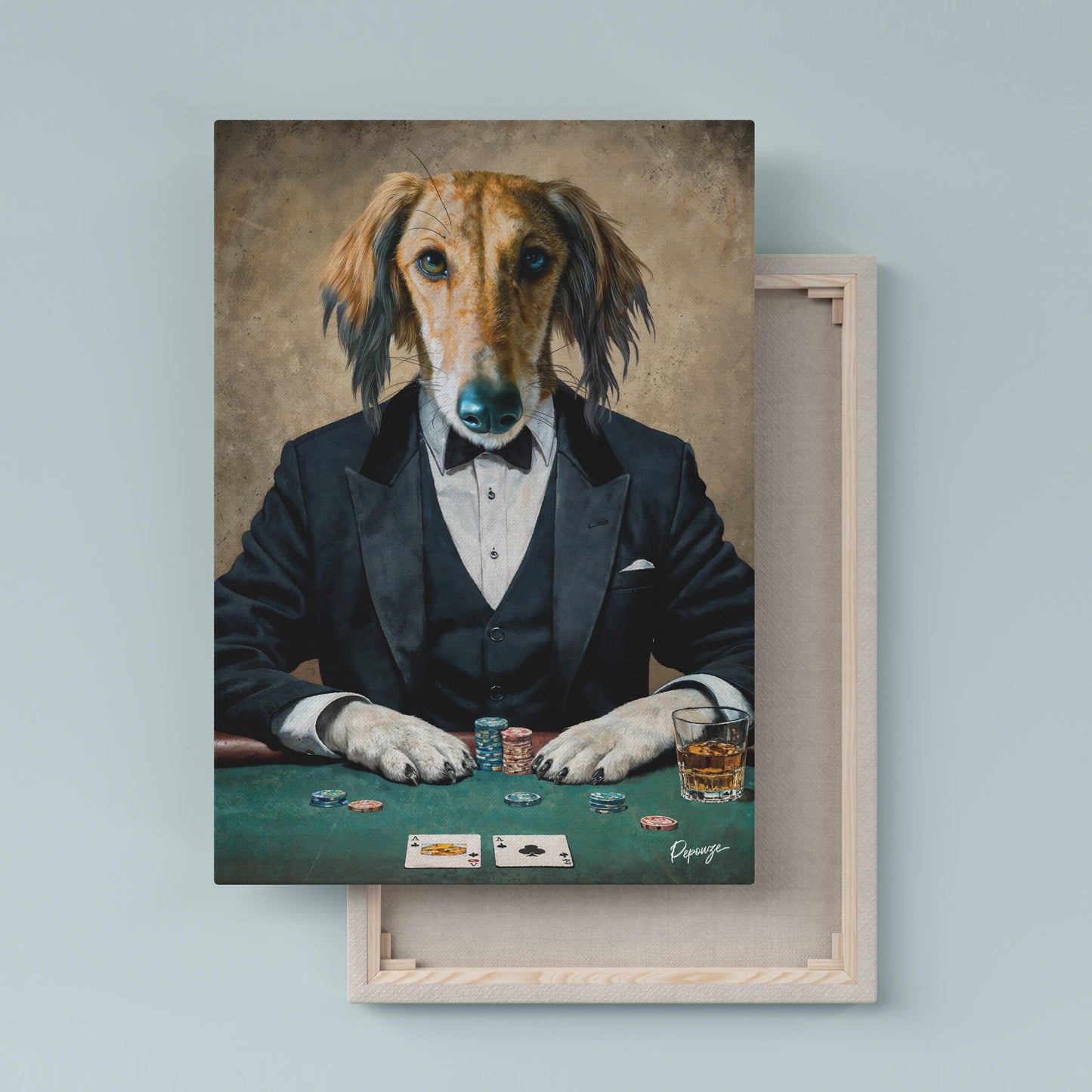 Le Joueur de Poker - Portrait Ludique de votre Animal