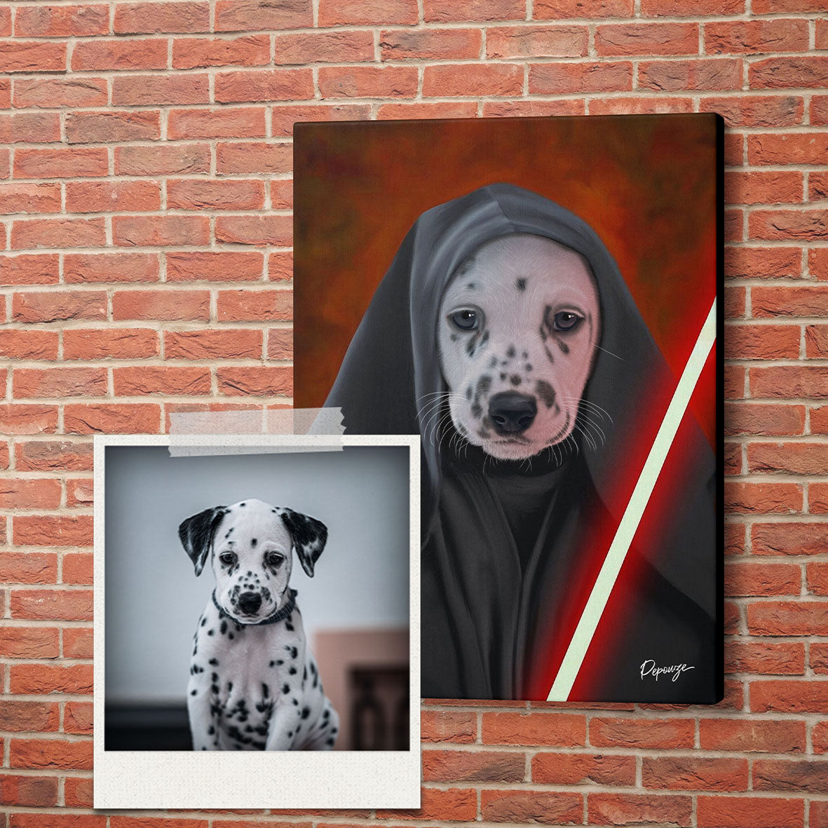 Le Jedi Noir - Portrait Star Wars de Votre Animal