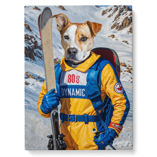 Le Skieur - Portrait personnalisé Animal - Style Extrême 🏔️