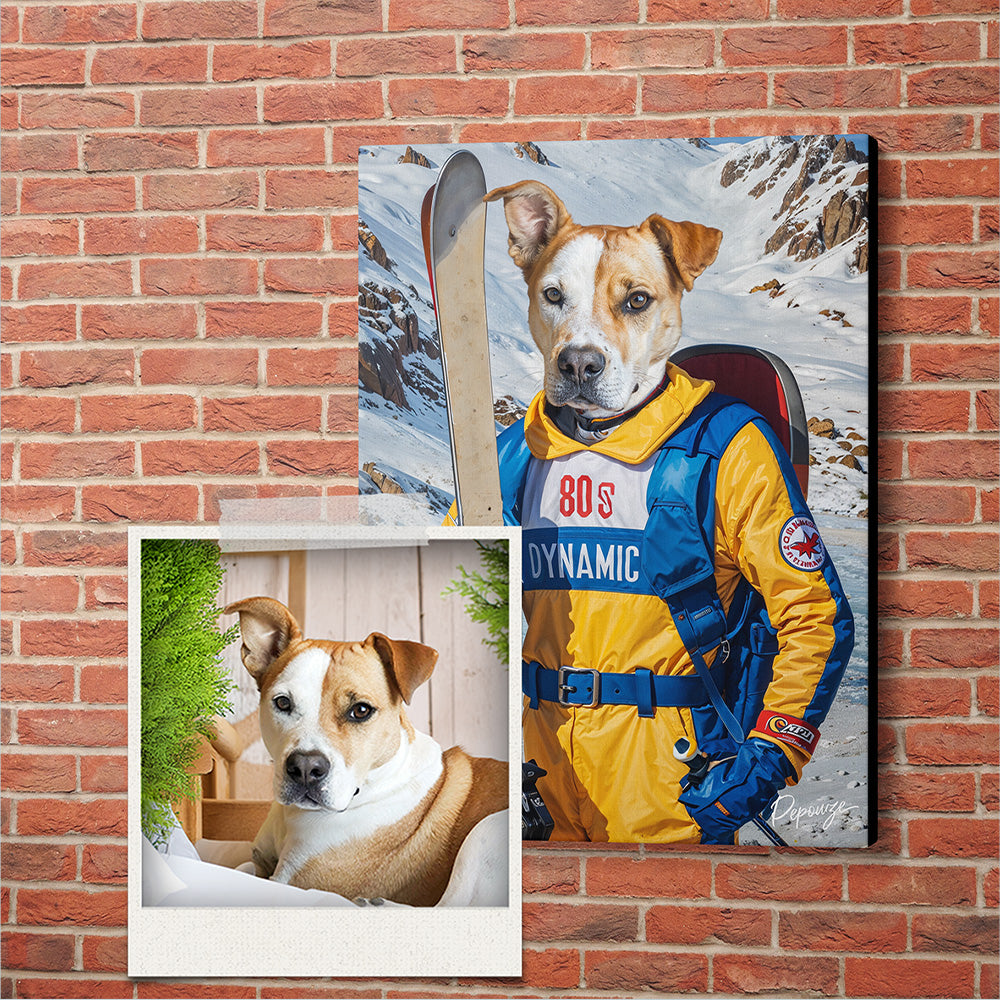 Le Skieur - Portrait personnalisé Animal - Style Extrême 🏔️