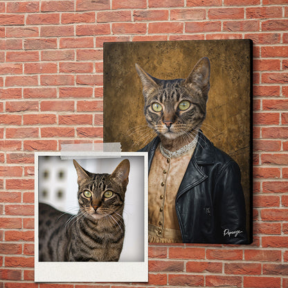 Valentine - Portrait personnalisé Animal - Style Badass 🏍️