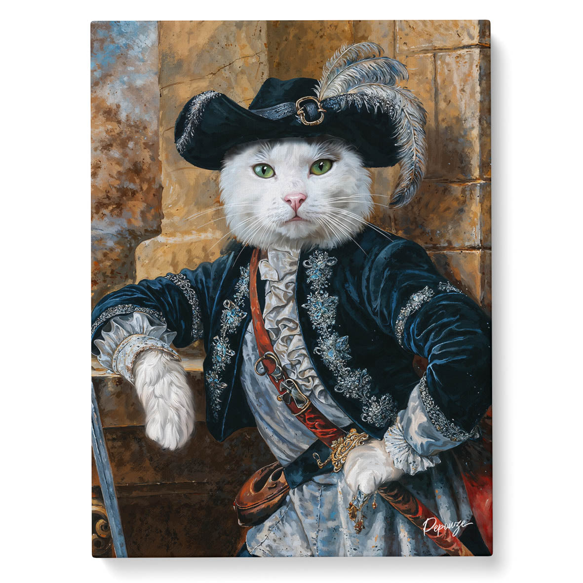 Image du produit Athos - Portrait personnalisé Animal - Style Renaissance 🦢