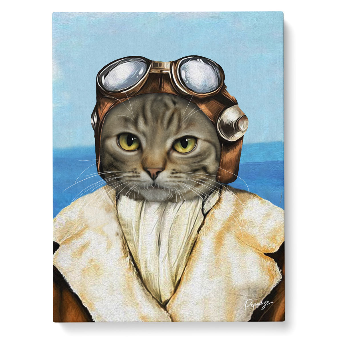 Image du produit Le Copilote - Portrait personnalisé Animal - Style Aventurier 🦊