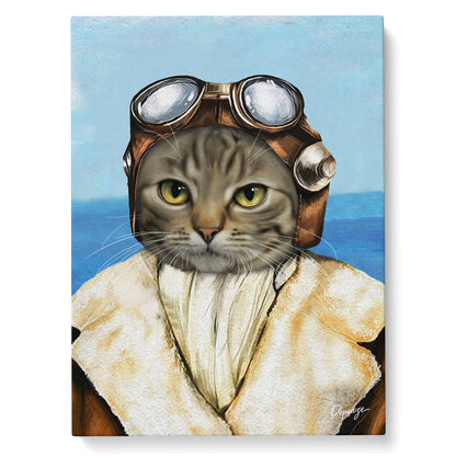 Portrait personnalisé de vos animaux | Militaire | Aviateur