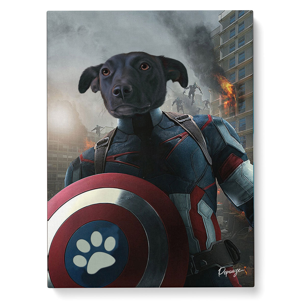 Portrait personnalisé de vos animaux | Série & TV | Captain America