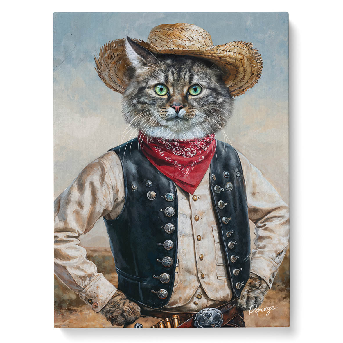 Image du produit Le Cowboy - Portrait personnalisé Animal - Style Western 🤠