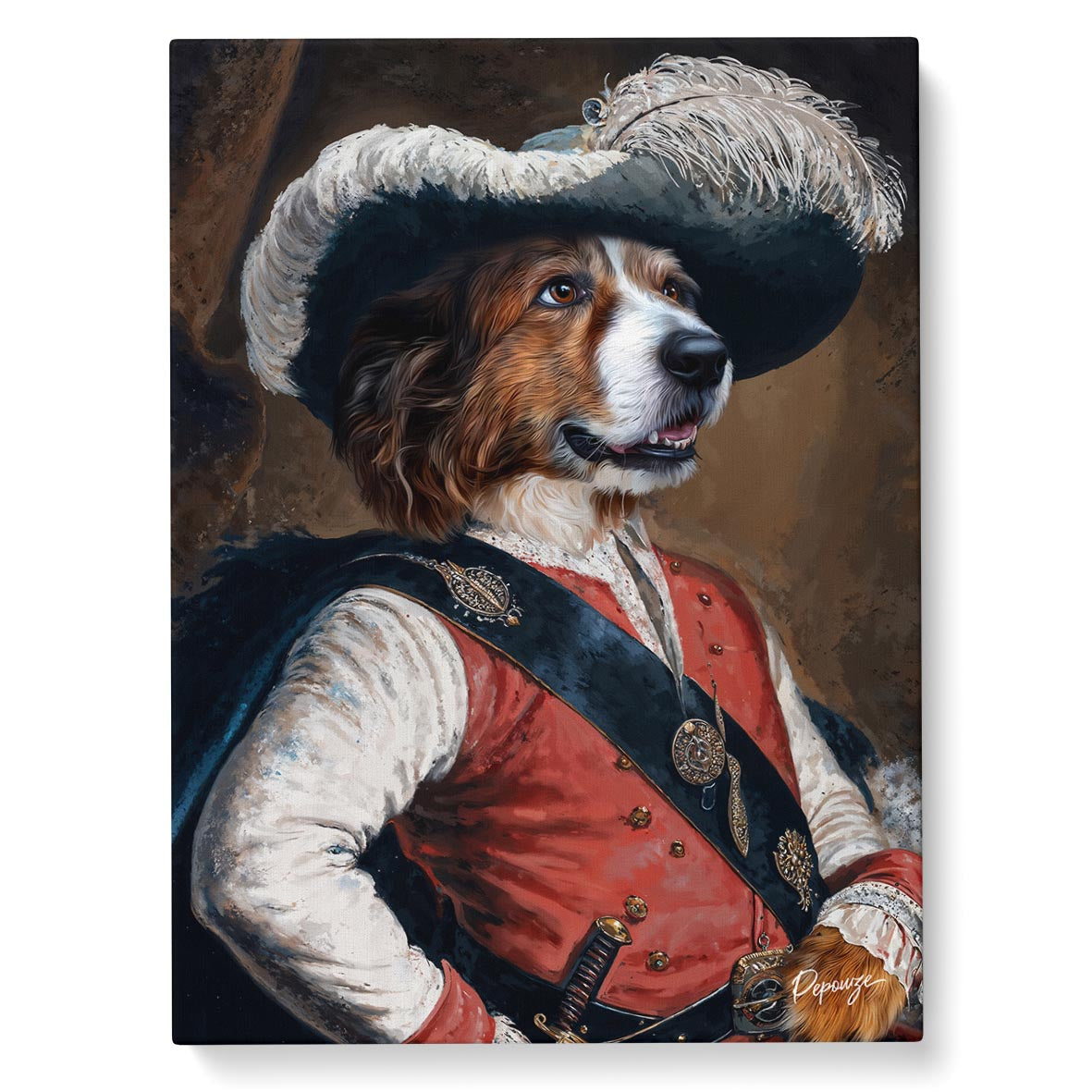 Portrait personnalisé de vos animaux | Aristocrate | D'Artagnan