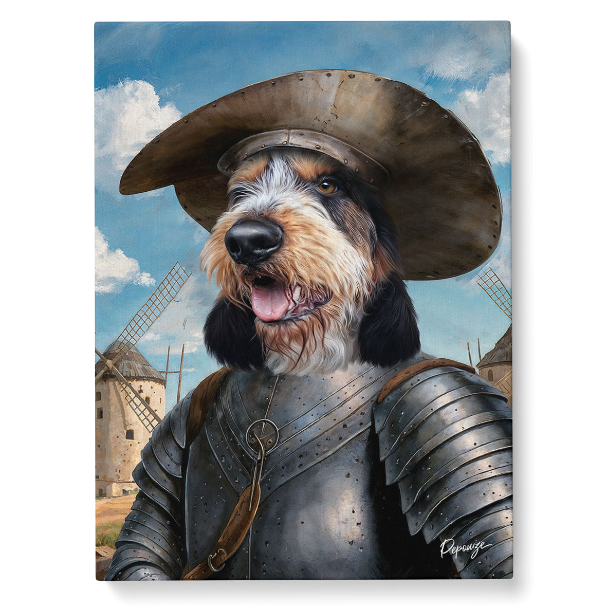 Image du produit Don Quichotte - Portrait personnalisé Animal - Style Chevalier ⚔️