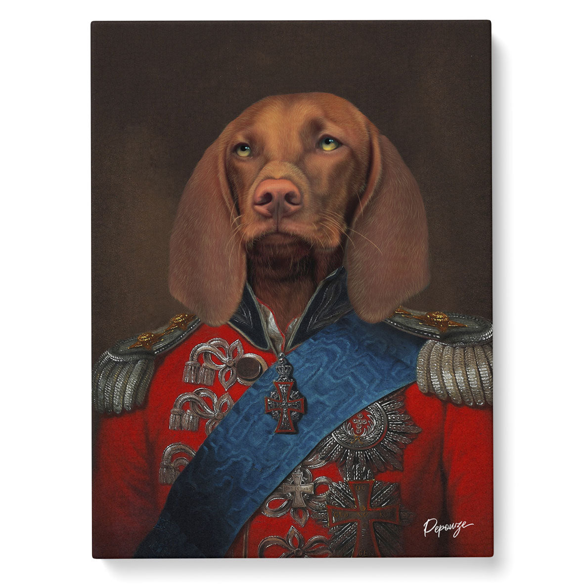 Portrait personnalisé de vos animaux | Aristocrate | Le Hussard