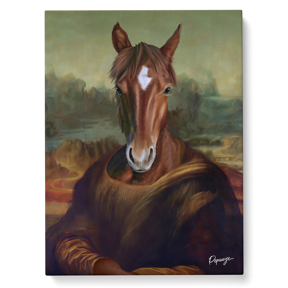 Portrait personnalisé de vos animaux | Renaissance | La Joconde Cheval