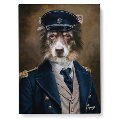 Portrait personnalisé de vos animaux | Militaire | Le Baron Bleu