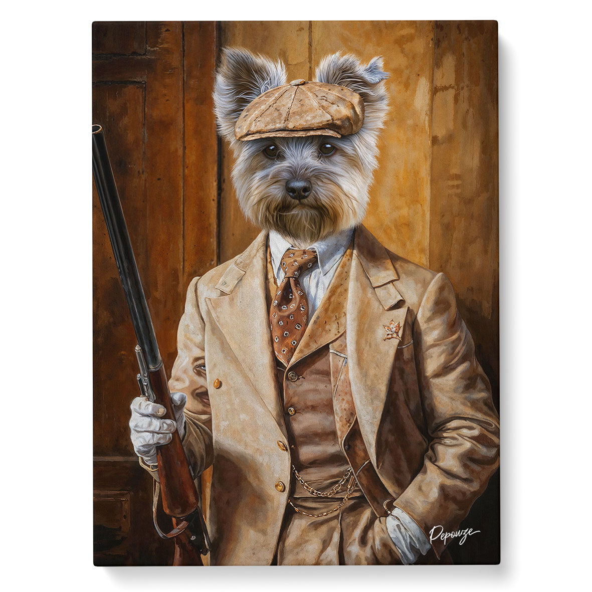 Image du produit Le Chasseur - Portrait personnalisé Animal - Style Aventurier 🦊