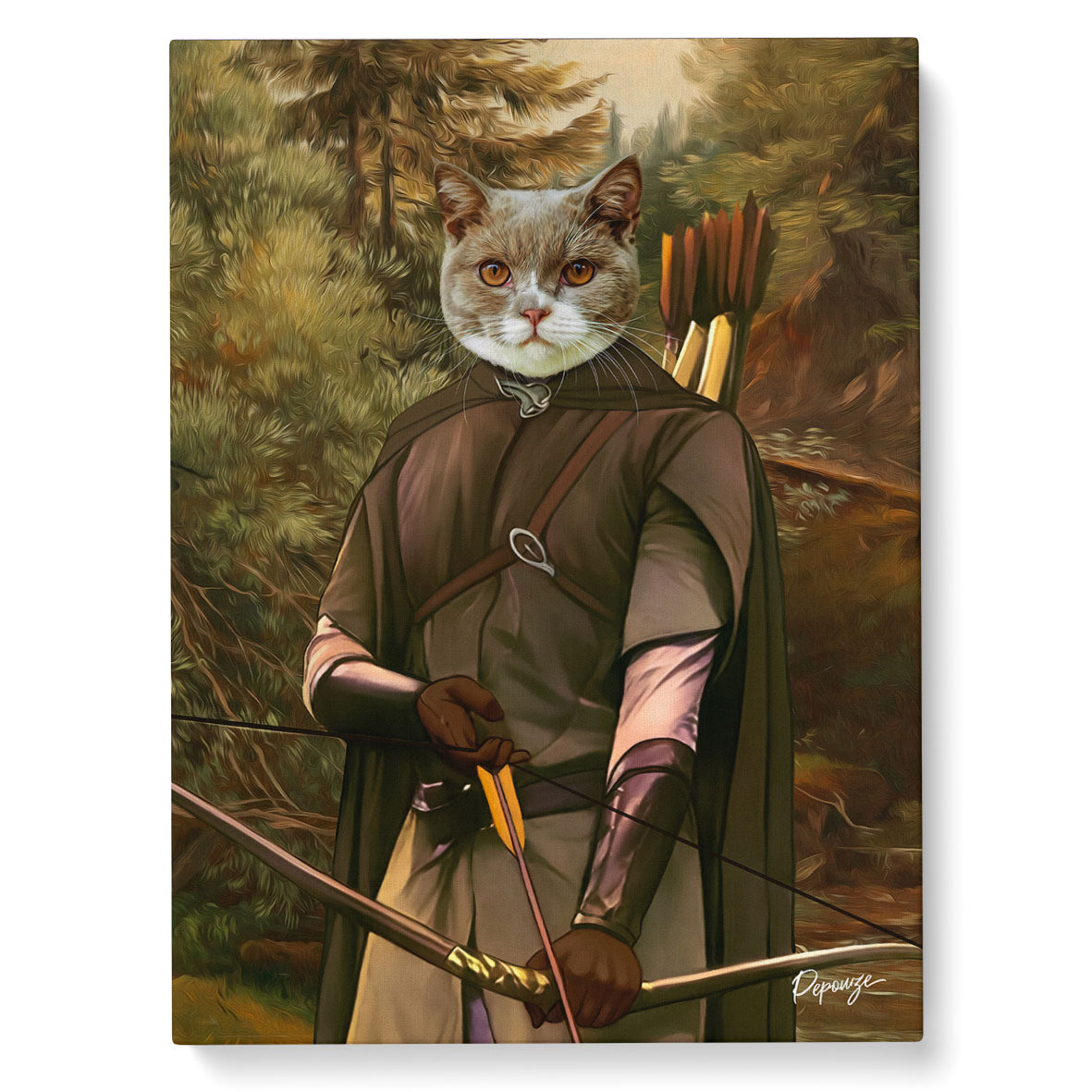 Image du produit L'Elfe Protecteur - Portrait personnalisé Animal - Style Seigneur des Anneaux 💍