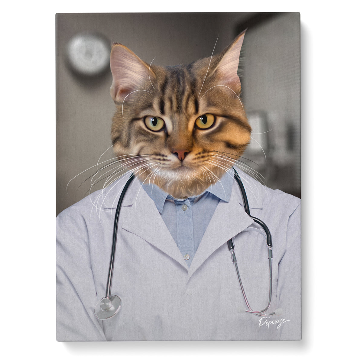 Image du produit Le Docteur - Portrait personnalisé Animal - Style Protecteur 👨‍⚕️