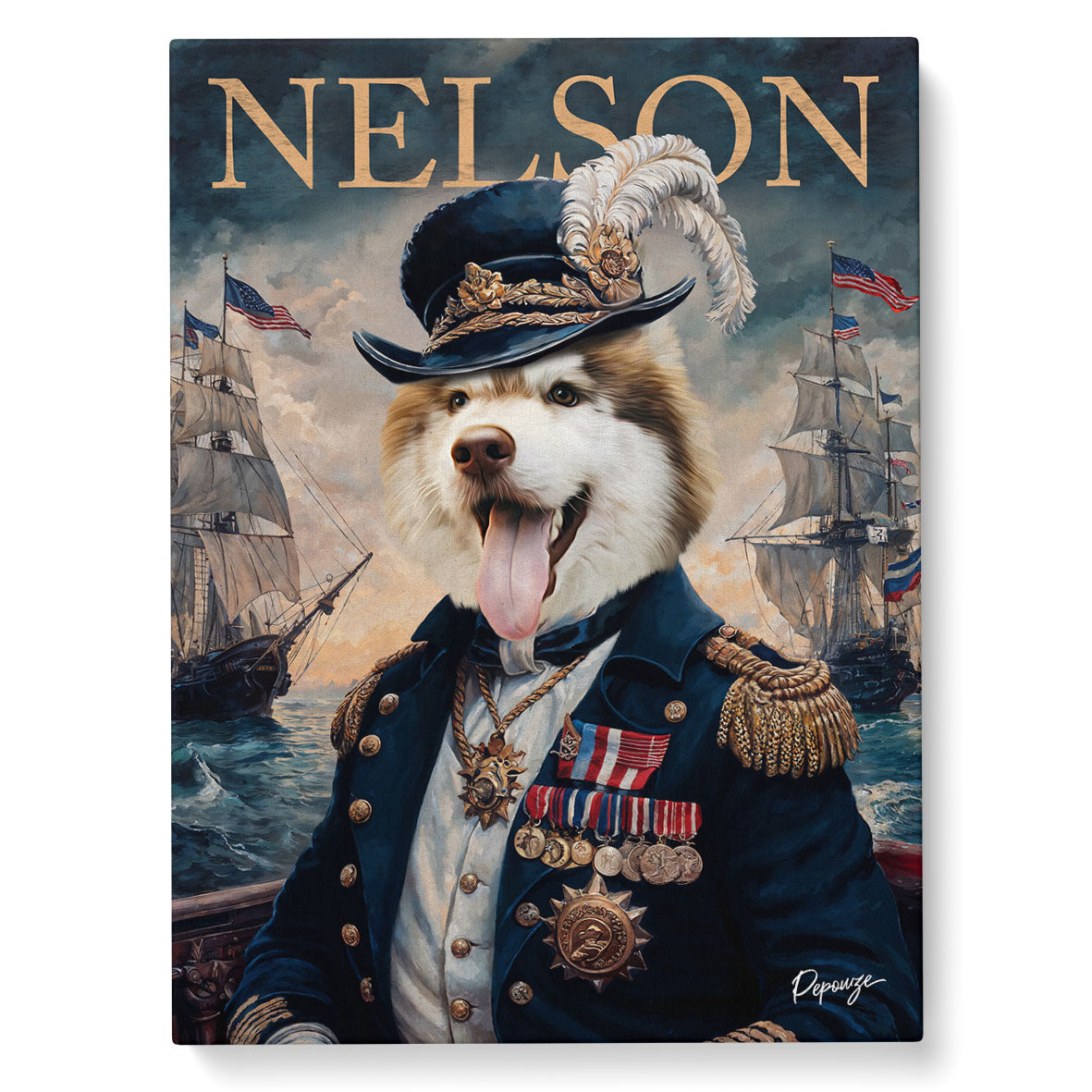 Portrait personnalisé de vos animaux | Militaire | Neson