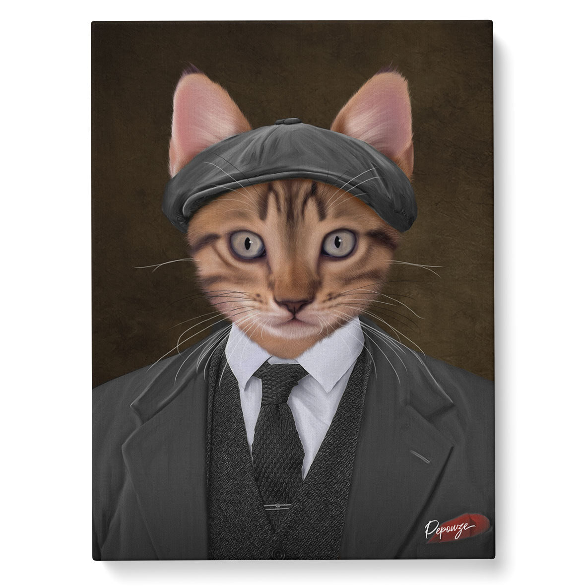 Image du produit Le Peaky Brother - Portrait personnalisé Animal - Style Peaky Blinders 🥃