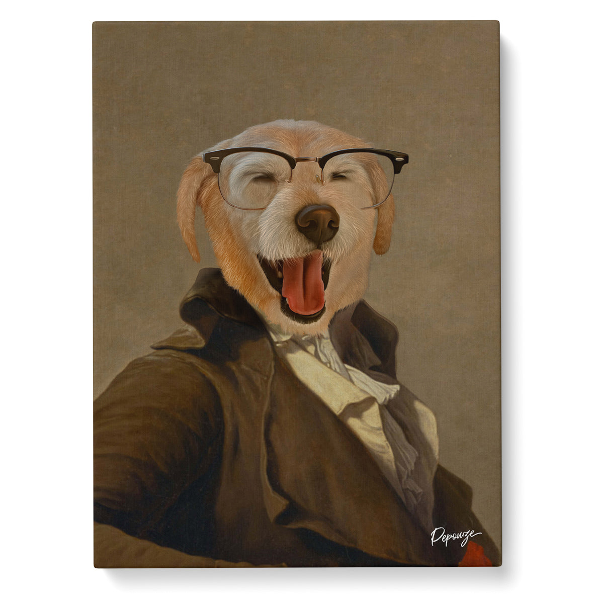 Portrait personnalisé de vos animaux | Aristocrate | Chien en Philosophe