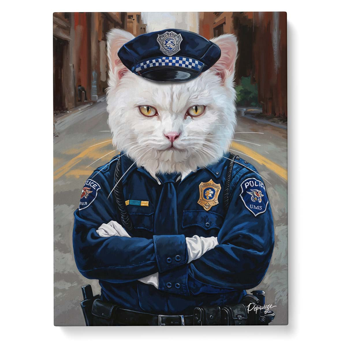 Image du produit Le Policier - Portrait personnalisé Animal - Style Protecteur 🦸