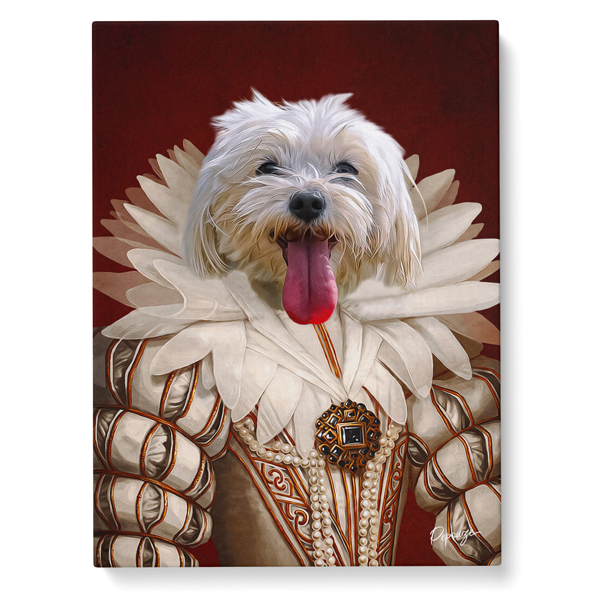 Image du produit La Reine Rouge - Portrait personnalisé Animal - Style Royal 👑