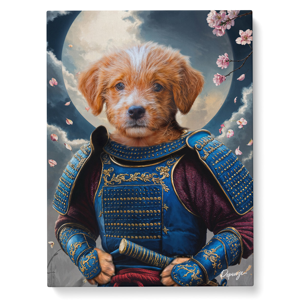 Image du produit Le Samouraï - Portrait personnalisé Animal - Style Japonais 🇯🇵