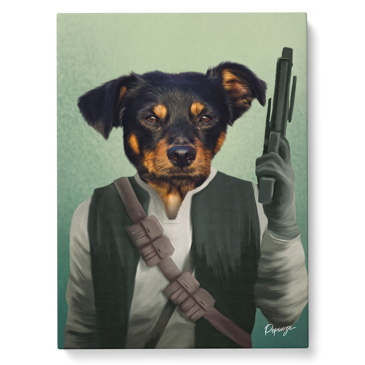 Image du produit Hans Solo - Portrait personnalisé Animal - Style Star Wars 🪐