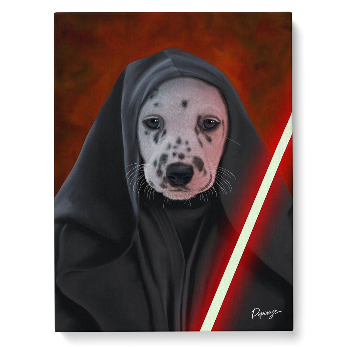Image du produit Le Jedi Noir - Portrait personnalisé Animal - Style Star Wars 🪐