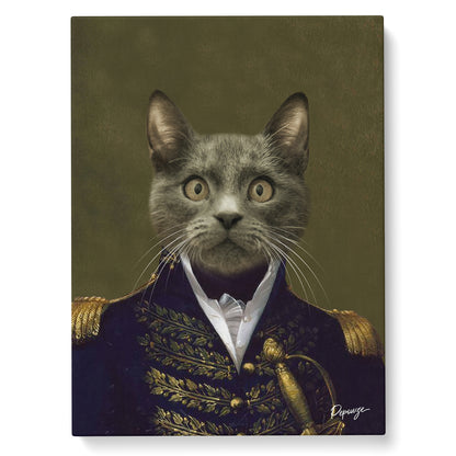 Portrait personnalisé de vos animaux | Renaissance | Tableau d'un chat en Amiral