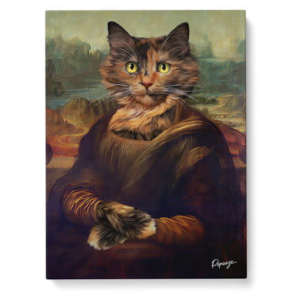 Portrait personnalisé de vos animaux | Renaissance | Chat en Joconde