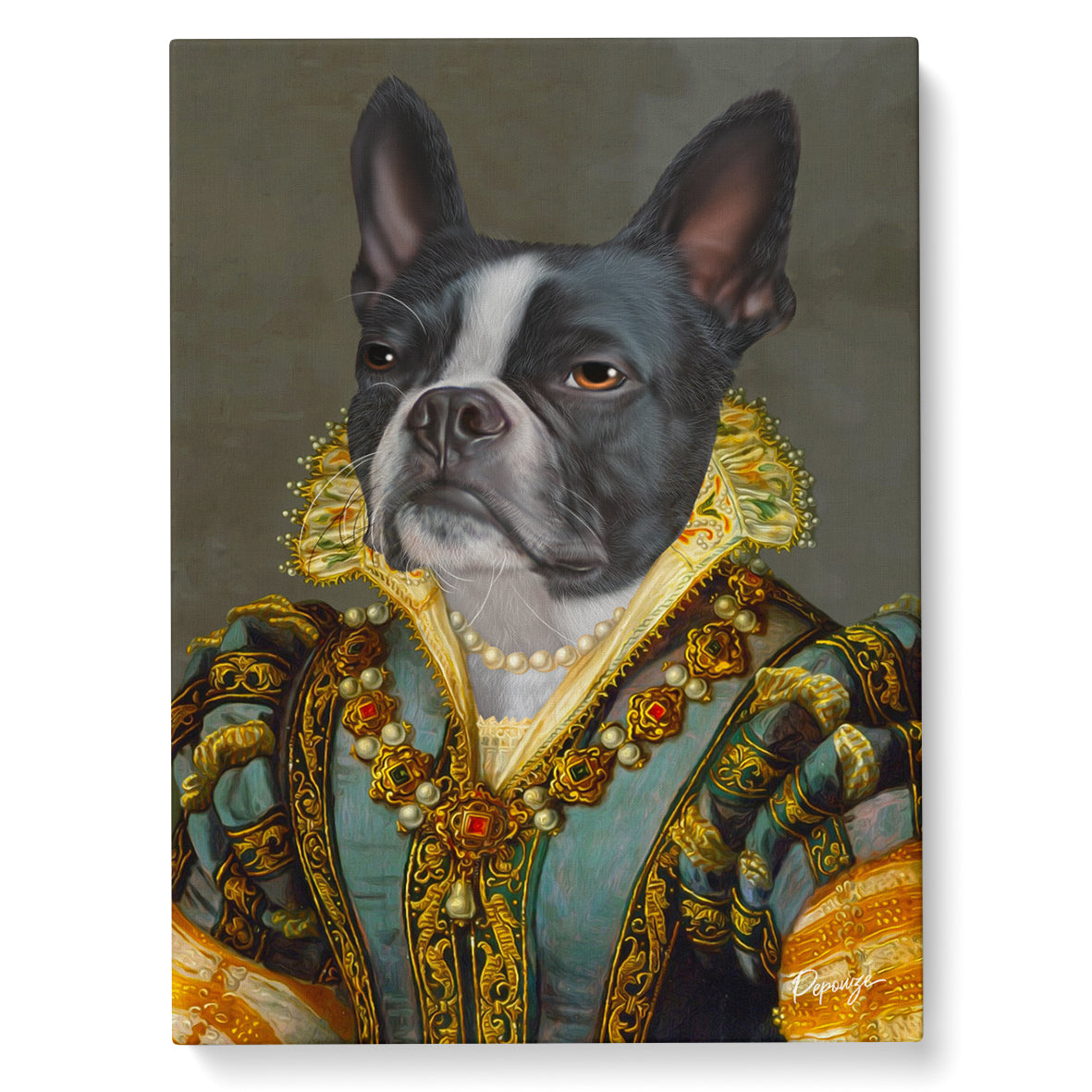 Image du produit La Duchesse - Portrait personnalisé Animal - Style Royal 👑
