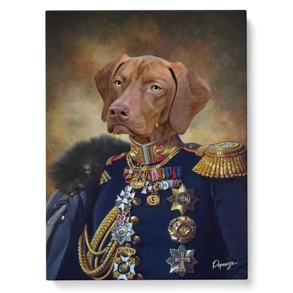 Portrait personnalisé de vos animaux | Militaire | Chien en Maréchal