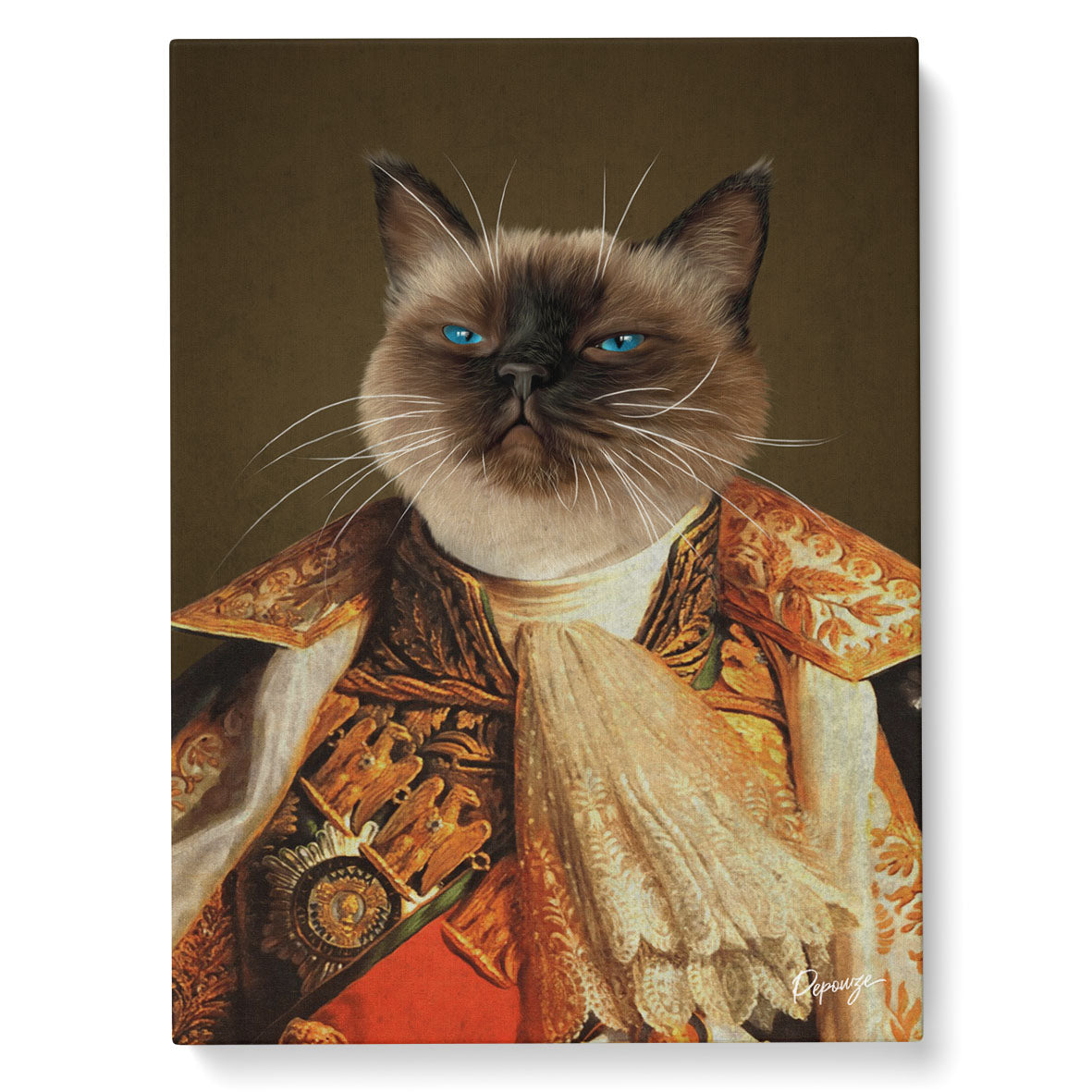 Image du produit Le Monarque - Portrait personnalisé Animal - Style Royal 👑