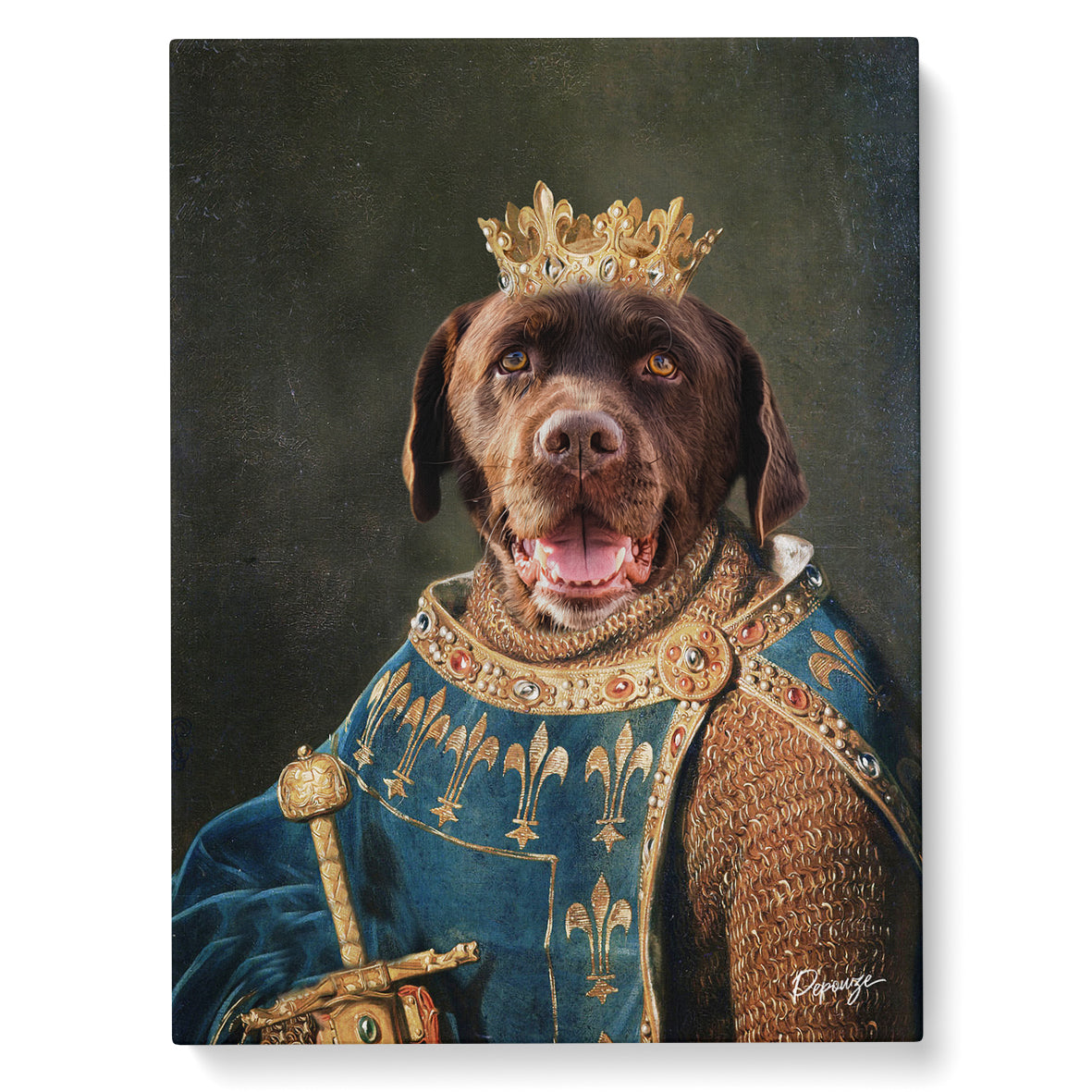 Image du produit Le Roi - Portrait personnalisé Animal - Style Royal 👑