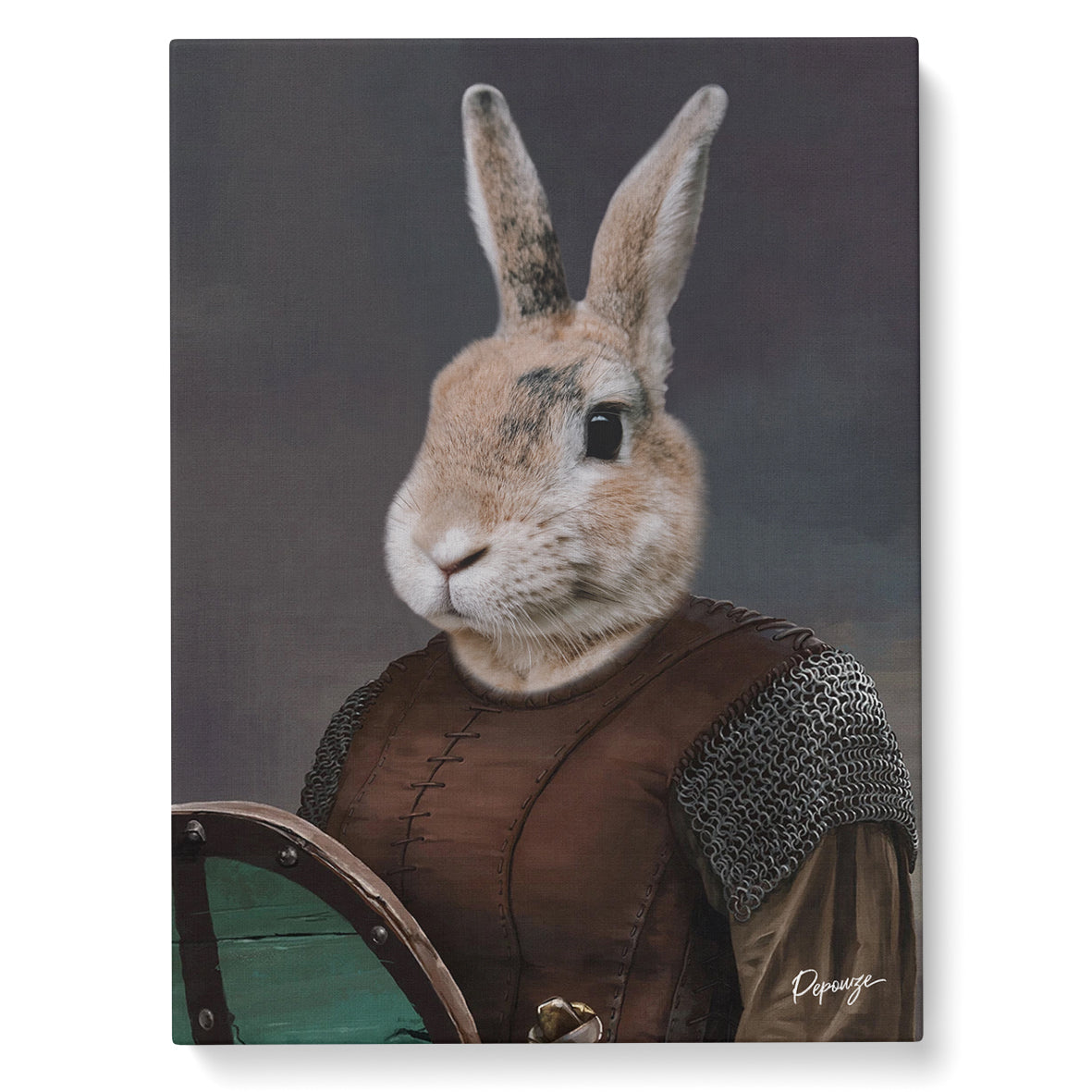 Portrait personnalisé de vos animaux | Série & TV | Tableau d'un lapin en Viking