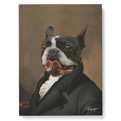 Portrait personnalisé de vos animaux | Aristocrate | Tableau d'un chien en baron
