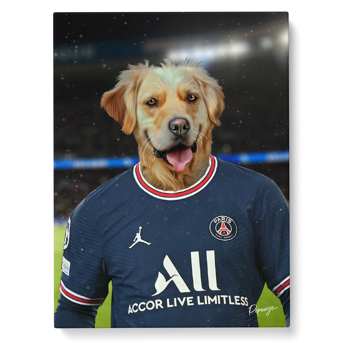 Image du produit Le Footeux - Portrait personnalisé Animal - Style Sportif ⚽